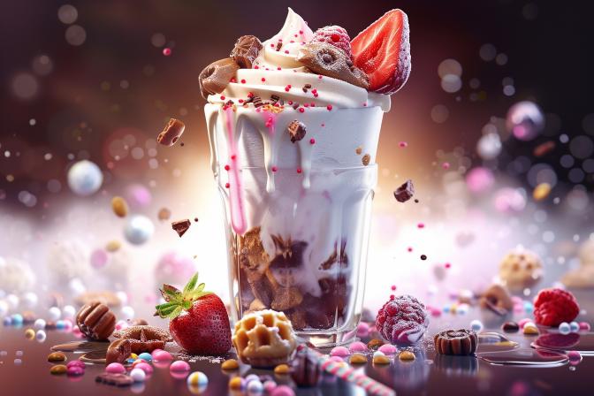 AI midjourney created milkshake