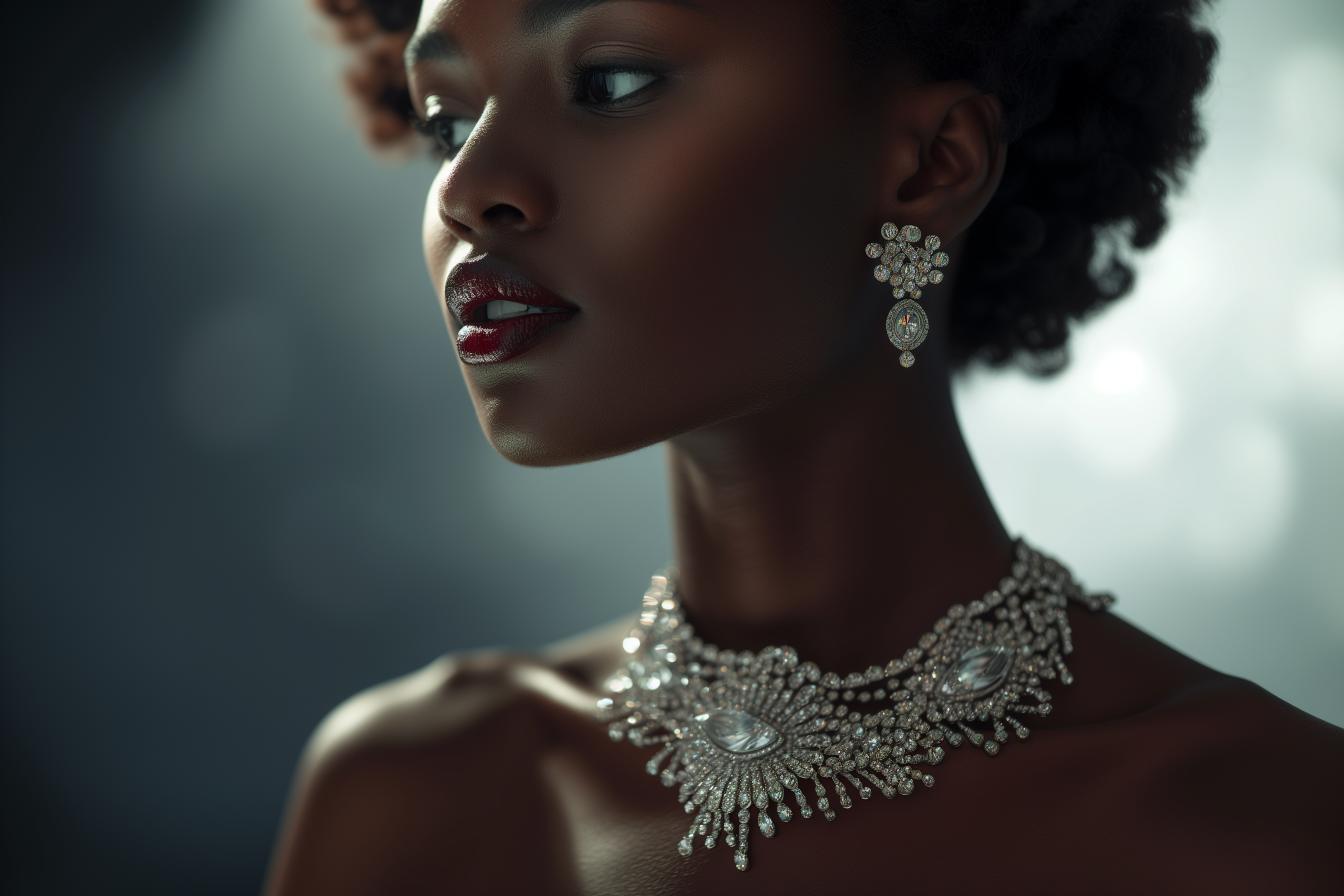 midjourney image example fashion woman's neckless